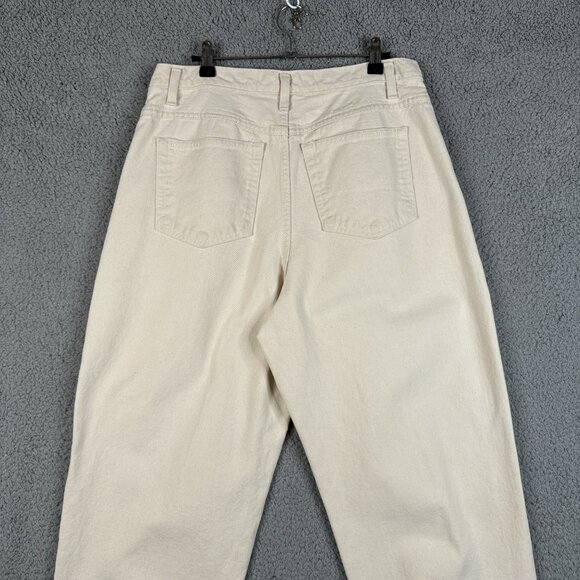 NY Line Jeans Womens Size 14 Speckled Ivory Vintage Mom Fit Button Fly Tapered - Picture 5 of 14